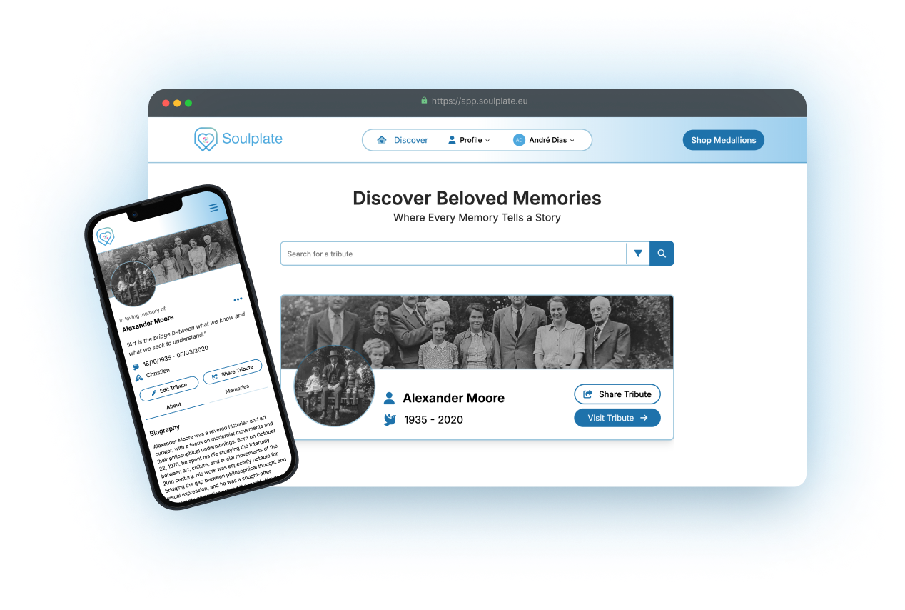 Soulplate - Online Memorial Platform
